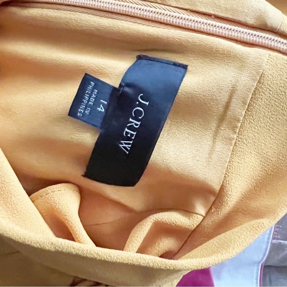 J. Crew Sheath Yellow Crepe Fabric Cap Sleeve Short Sleeve Dress - Picture 11 of 11